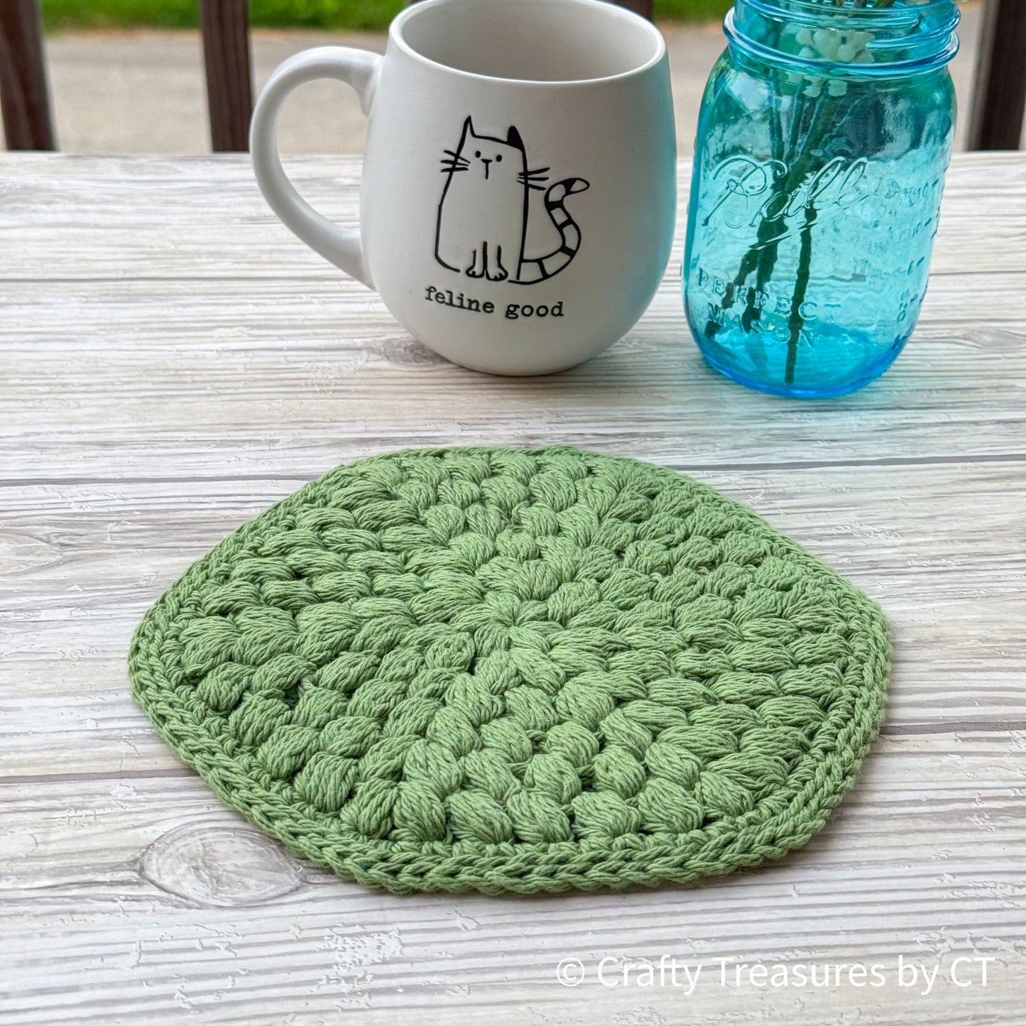Crochet Puff Trivet/Pot Holder
