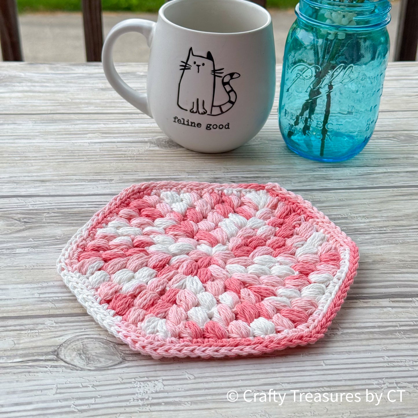 Crochet Puff Trivet/Pot Holder