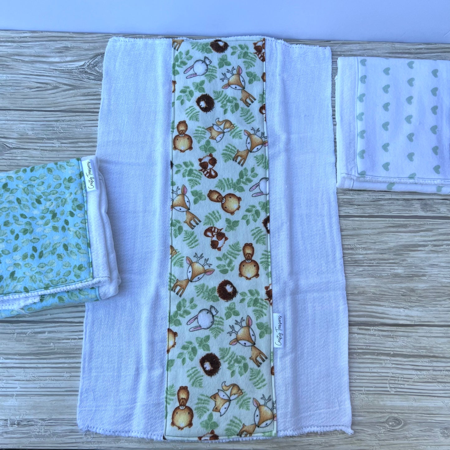 Woodland Animals Burp Cloth Set
