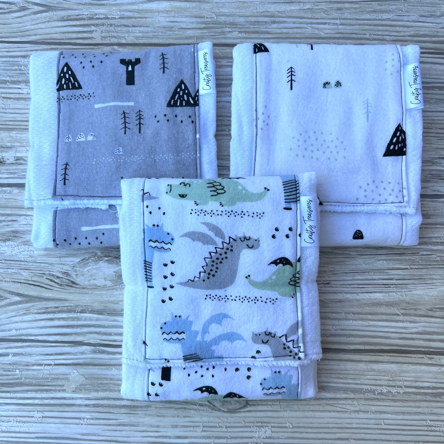 Dragon Adventures Burp Cloth Set