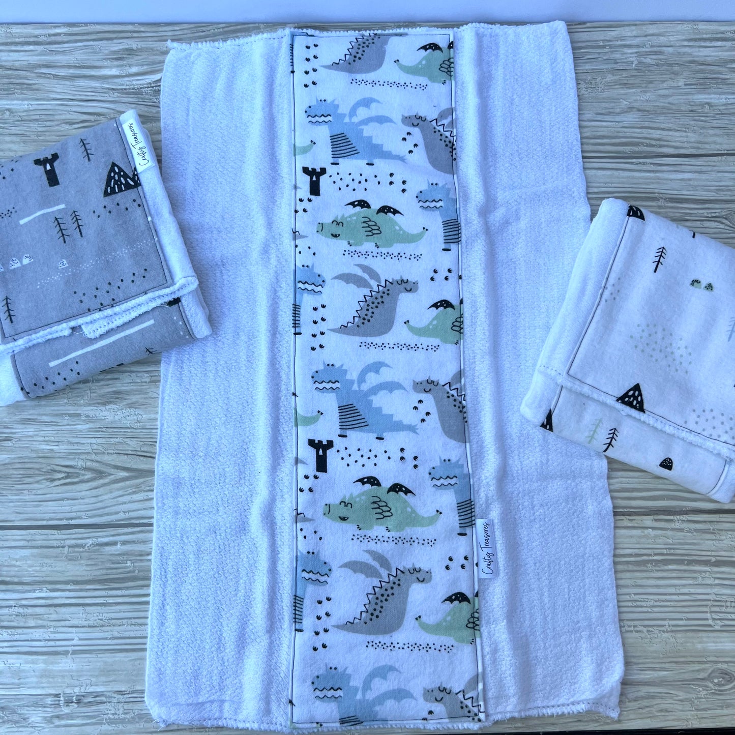 Dragon Adventures Burp Cloth Set