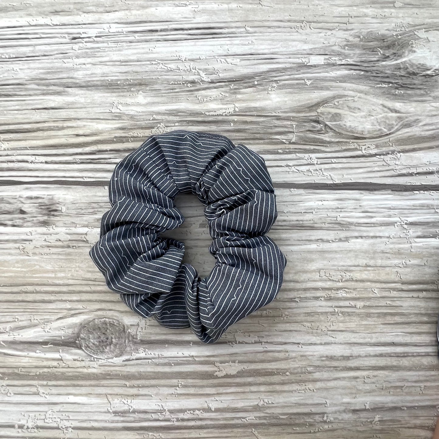 Grey Cat Ears Cotton Scrunchie