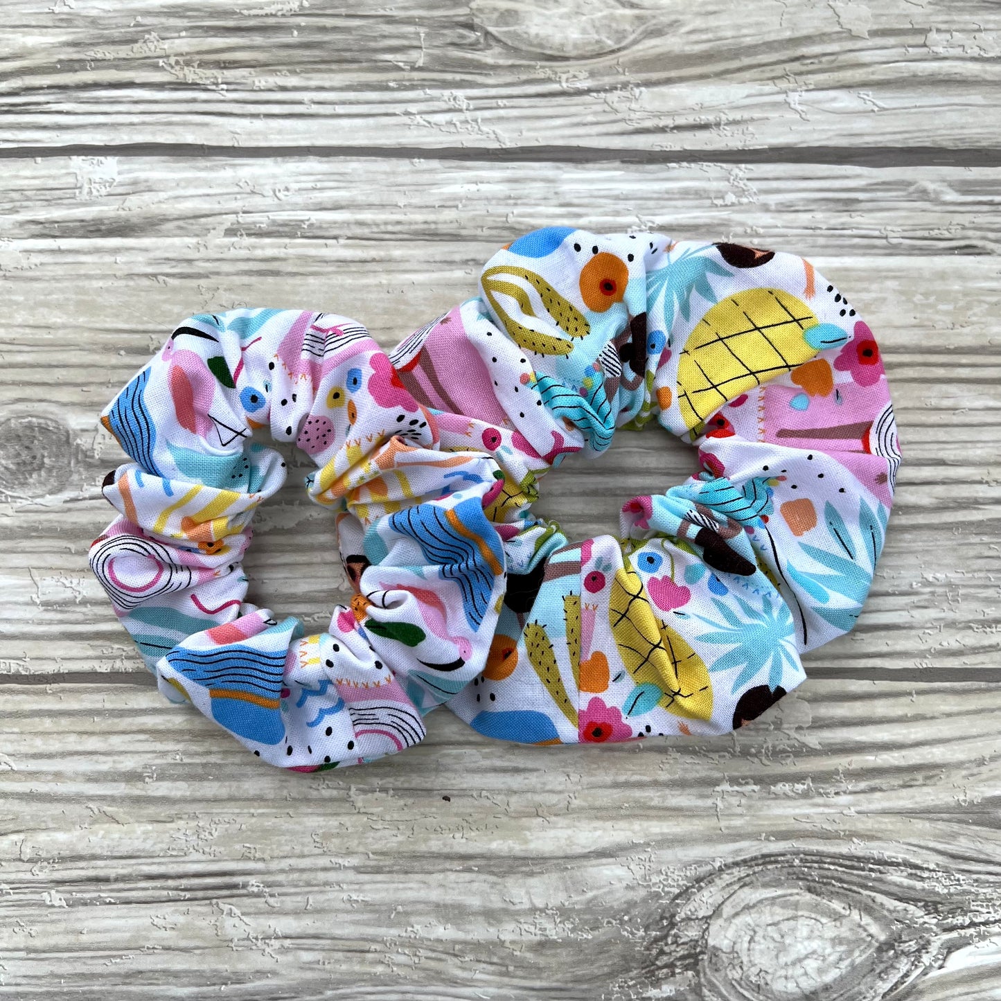 Beachy Fun Cotton Scrunchie