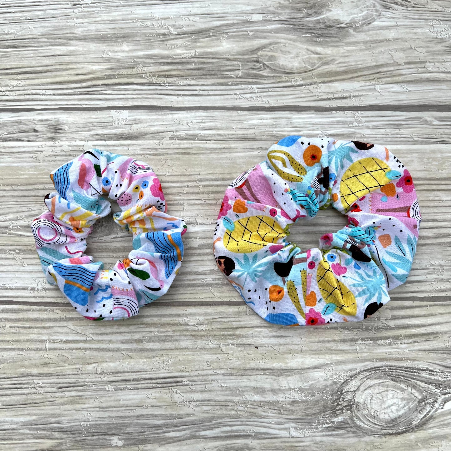 Beachy Fun Cotton Scrunchie
