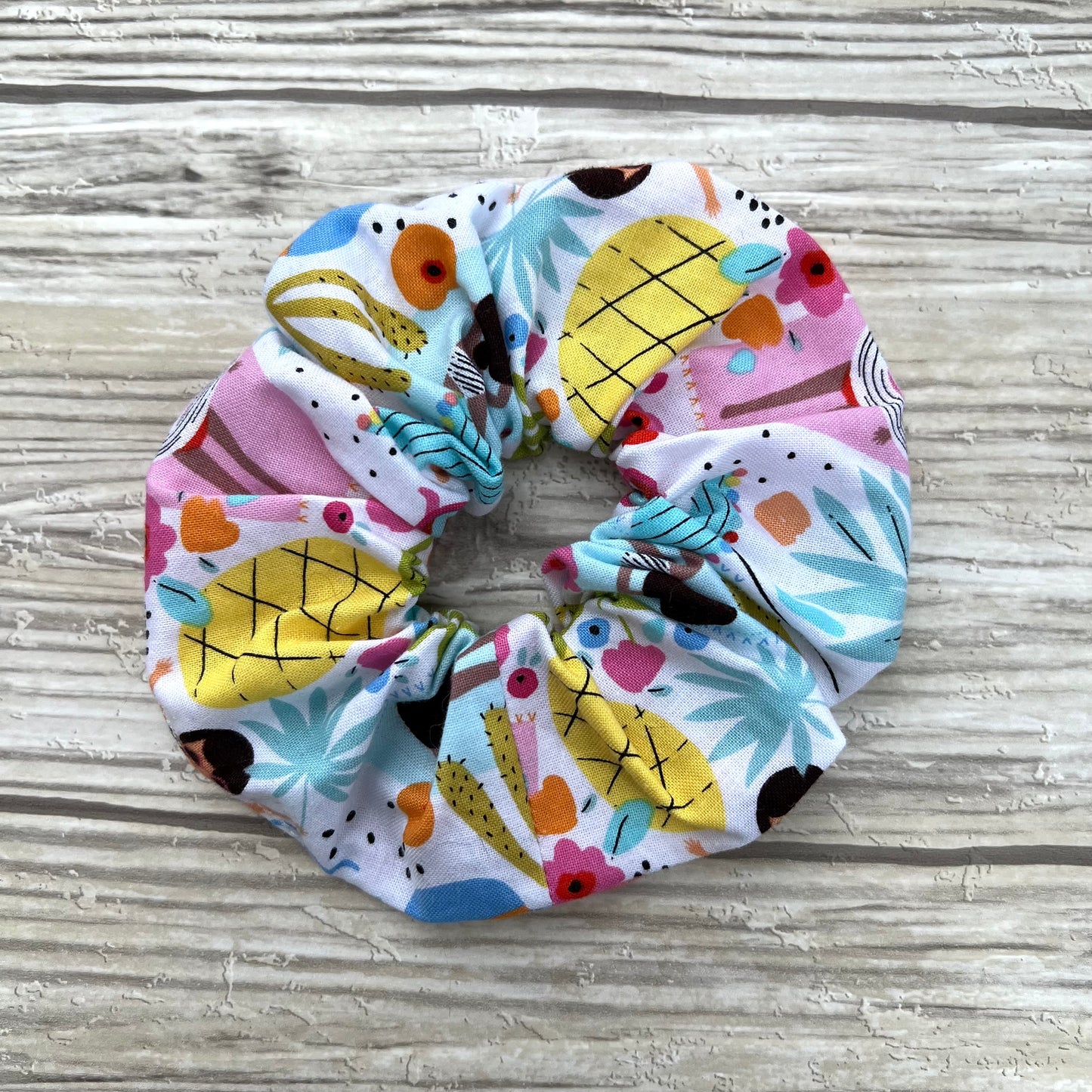 Beachy Fun Cotton Scrunchie
