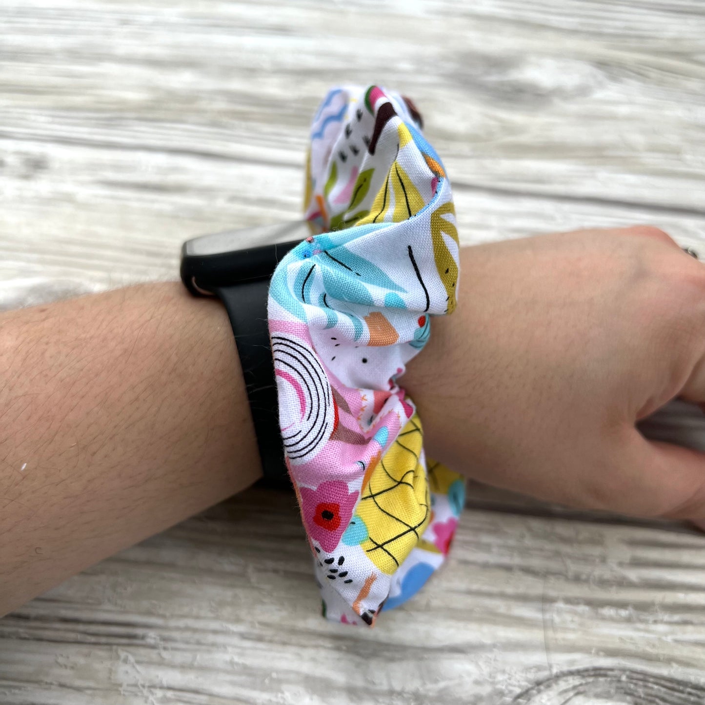Beachy Fun Cotton Scrunchie