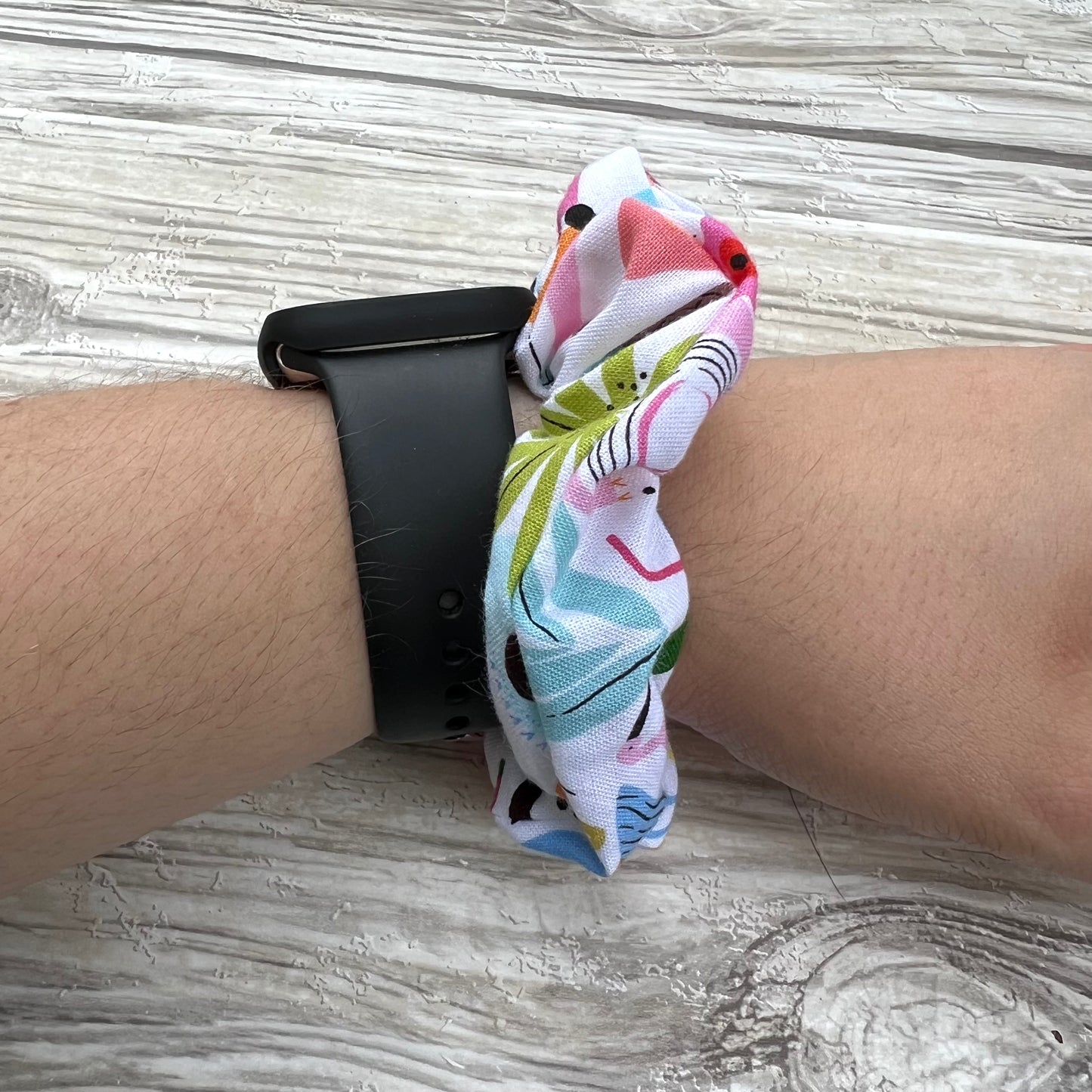 Beachy Fun Cotton Scrunchie