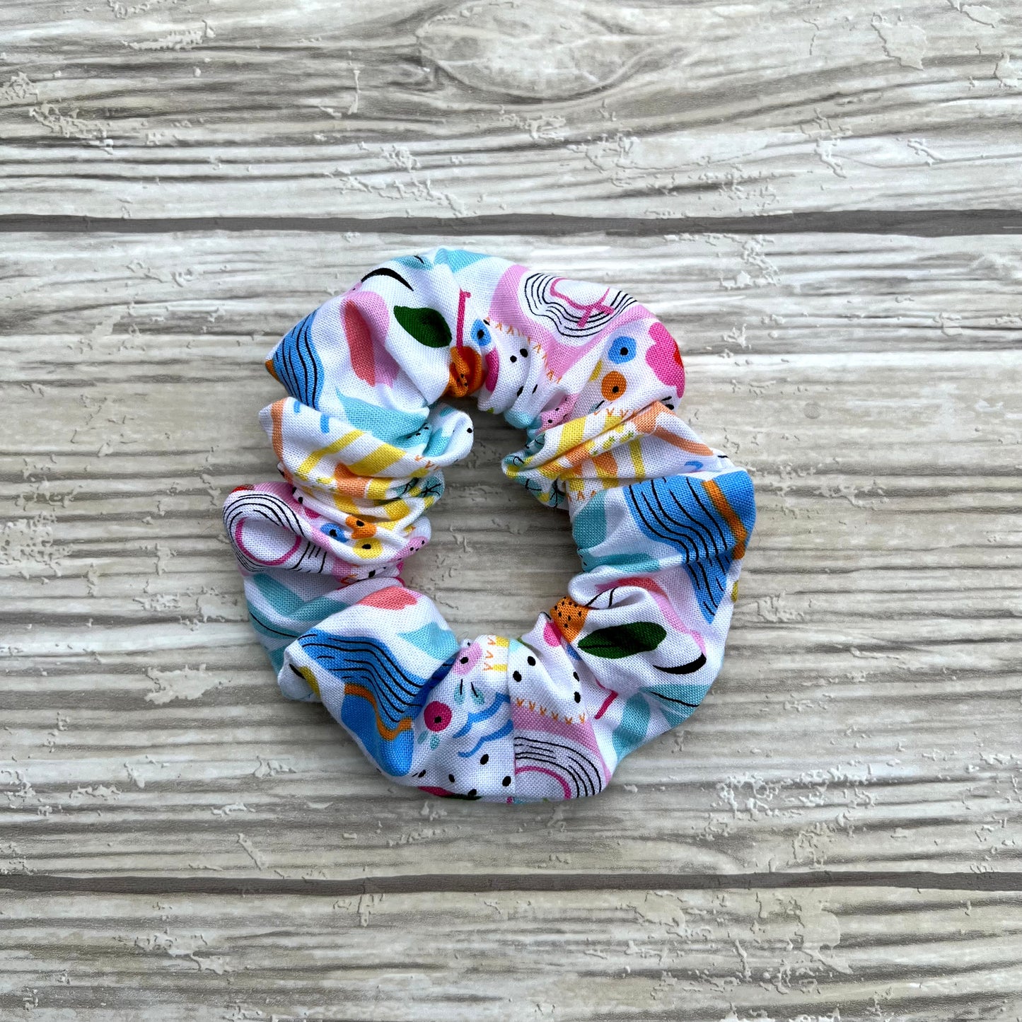 Beachy Fun Cotton Scrunchie