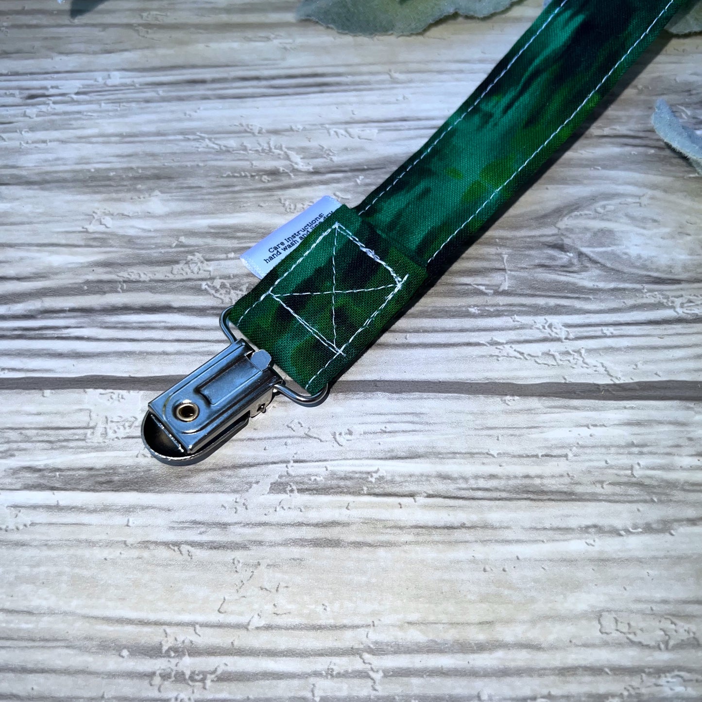 Green Pacifier Clip