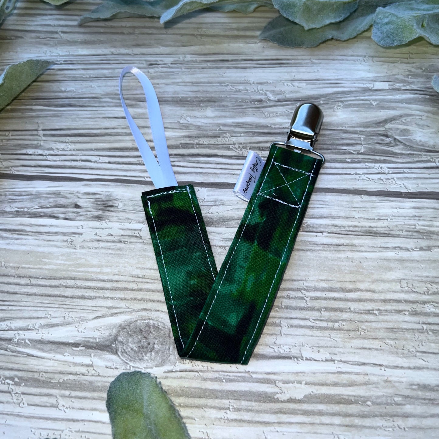 Green Pacifier Clip