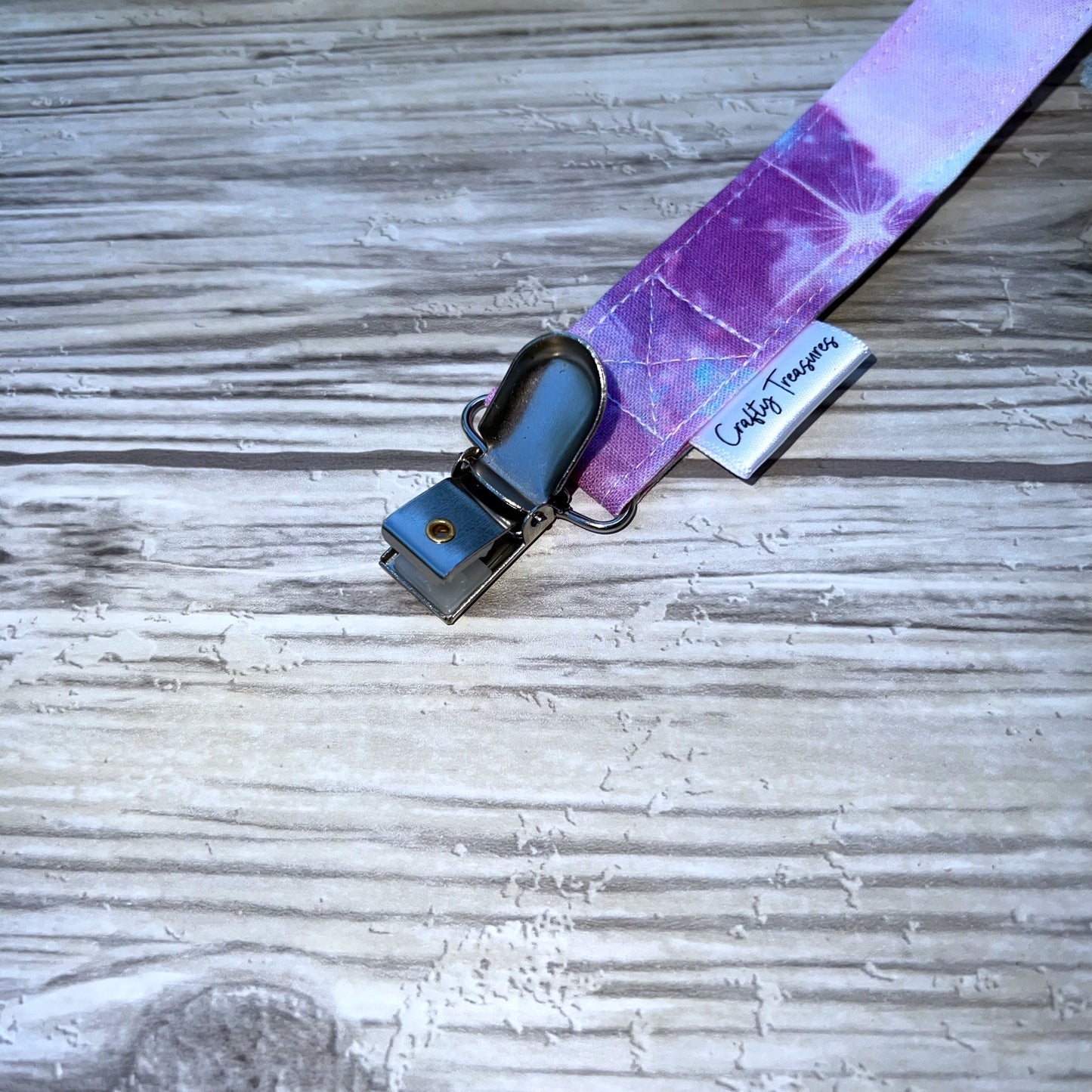 Pastel Galaxy Pacifier Clip