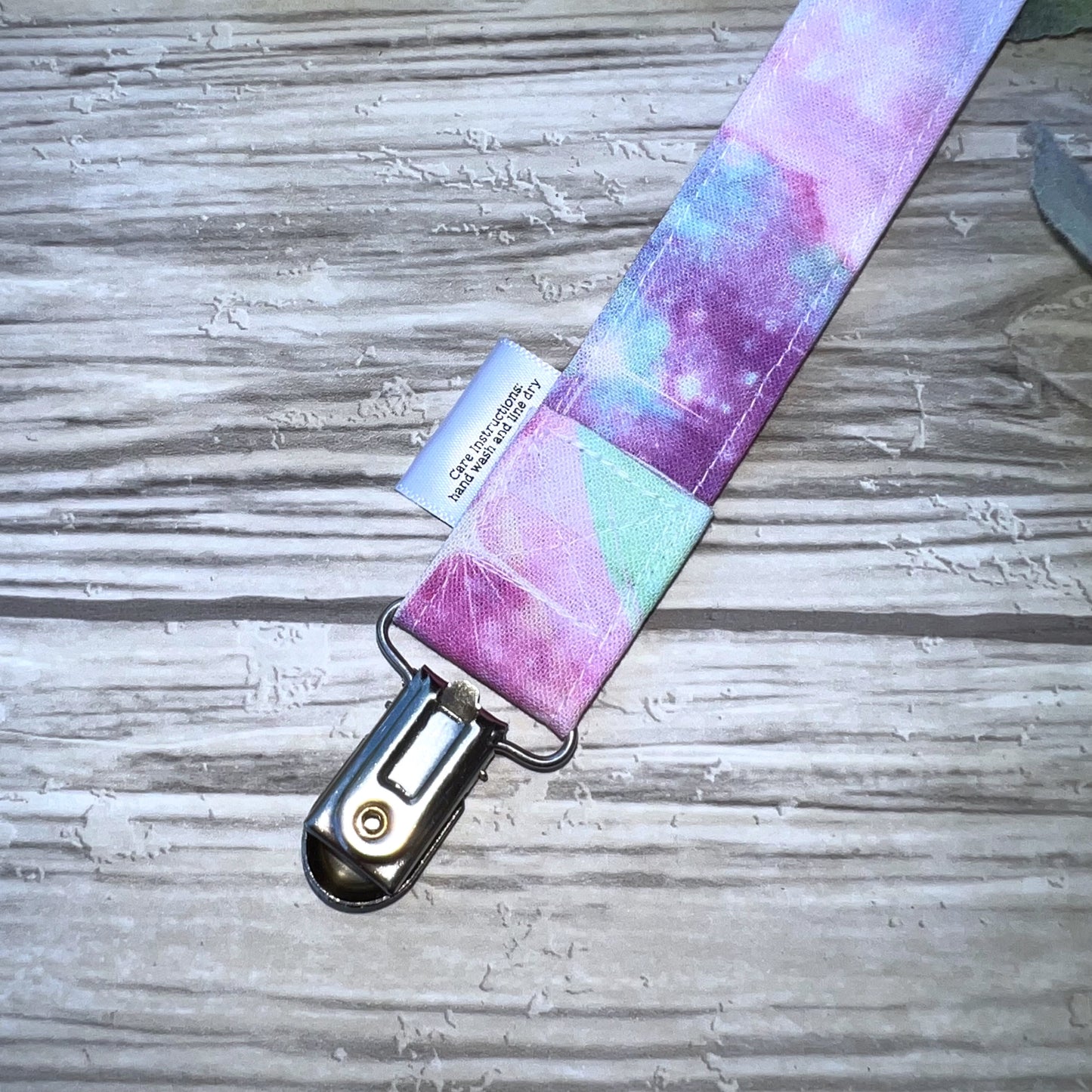 Pastel Galaxy Pacifier Clip