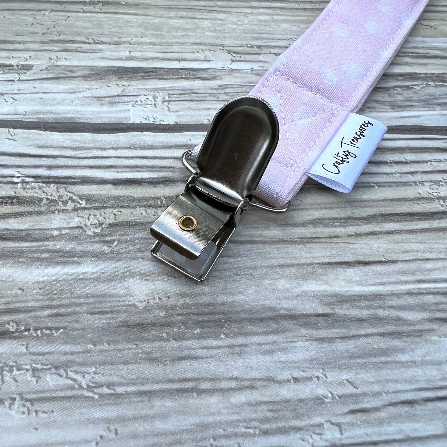 Baby Pink Splotches Pacifier Clip