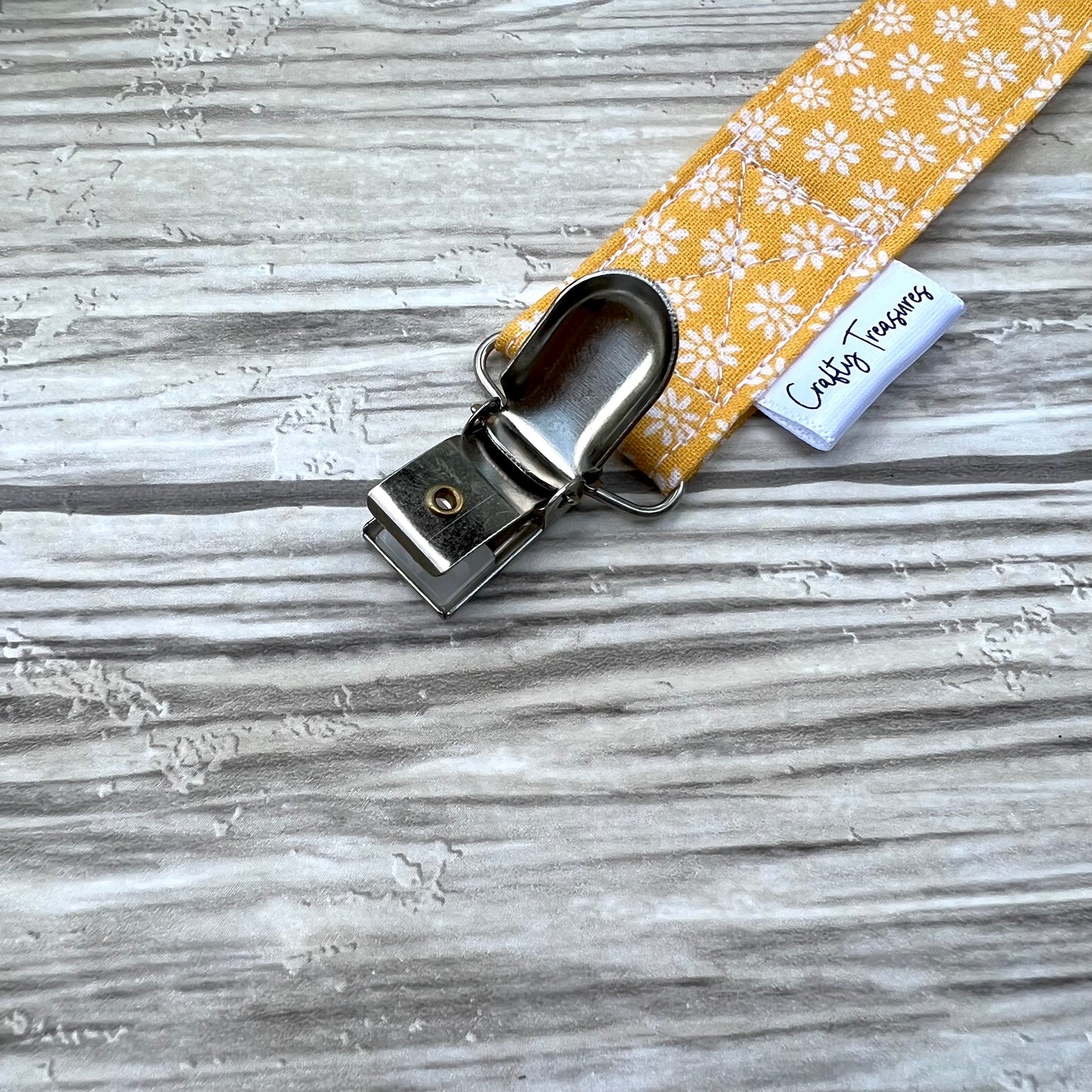 Yellow Daisy Pacifier Clip