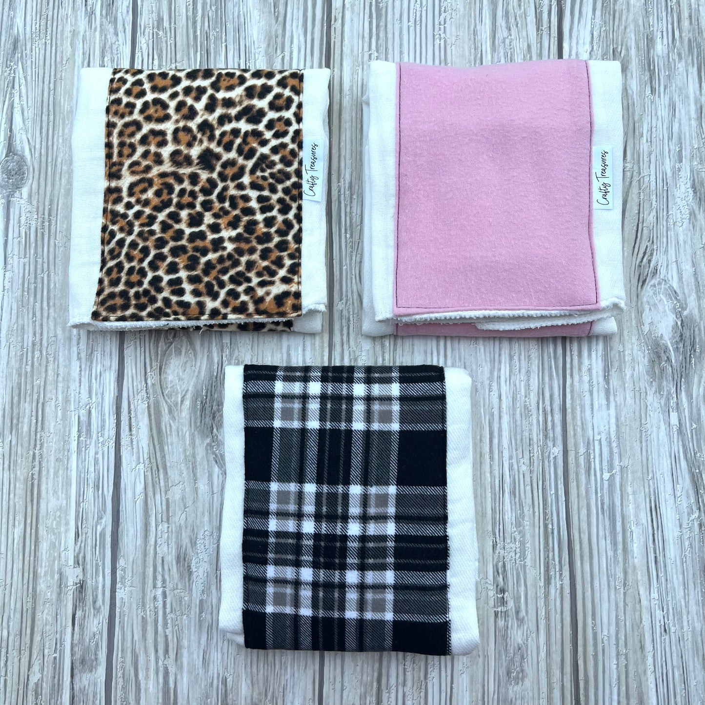 Leopard Print Burp Cloth Set