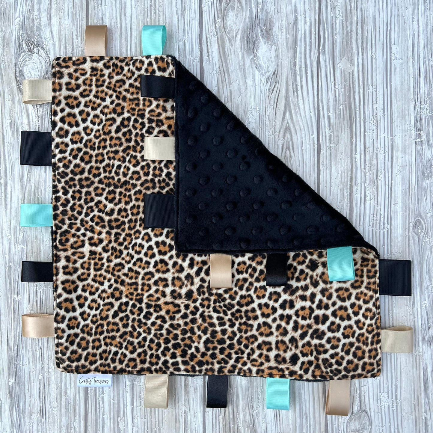 Leopard Print Tag Blanket