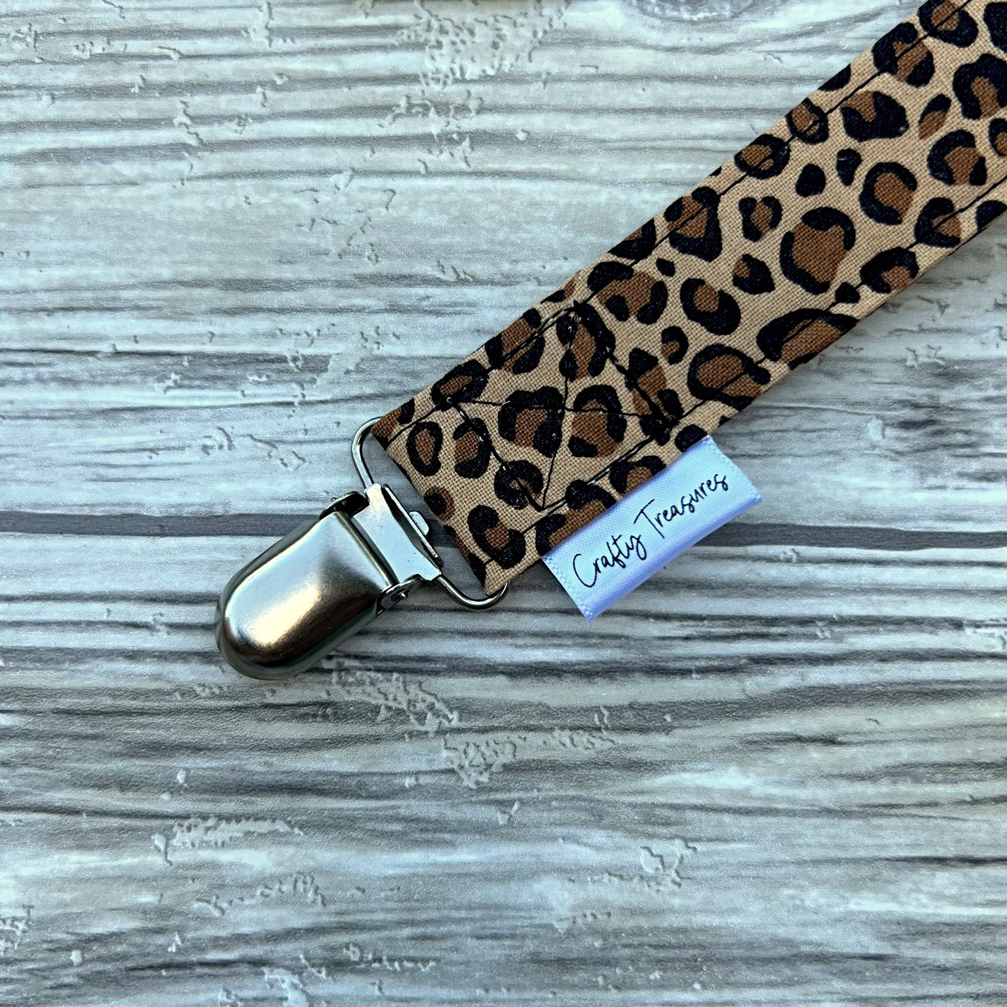 Leopard Print Pacifier Clip