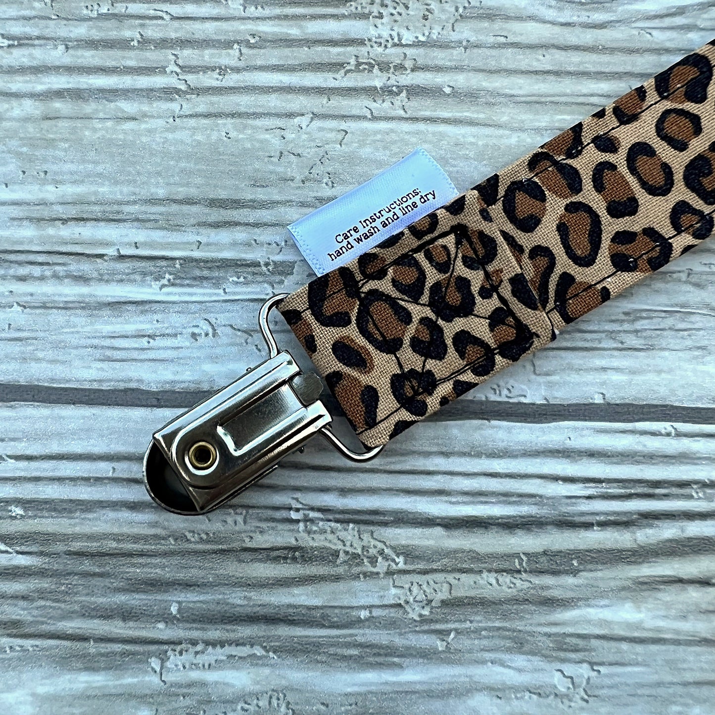 Leopard Print Pacifier Clip