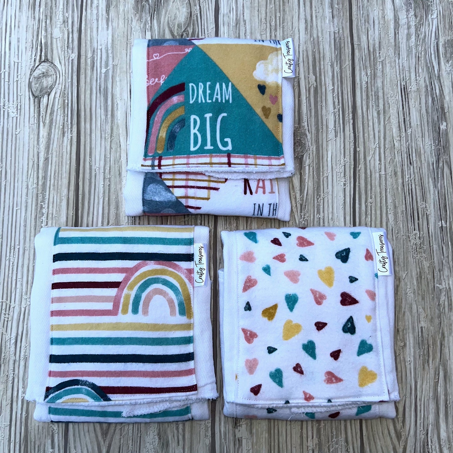 Rainbow Dreams Burp Cloth Set