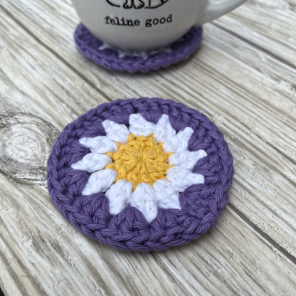 Crochet Daisy Coaster