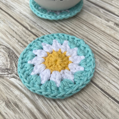 Crochet Daisy Coaster
