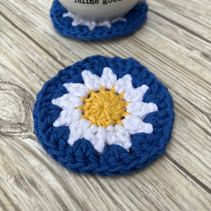 Crochet Daisy Coaster