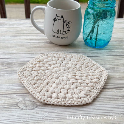 Crochet Puff Trivet/Pot Holder
