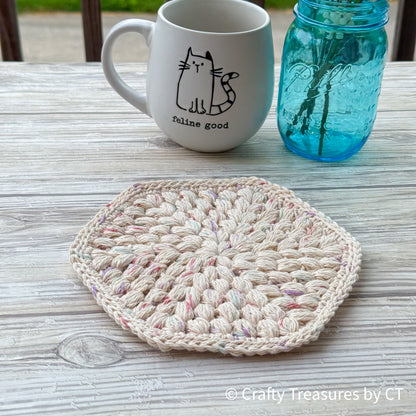 Crochet Puff Trivet/Pot Holder