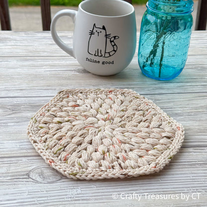 Crochet Puff Trivet/Pot Holder