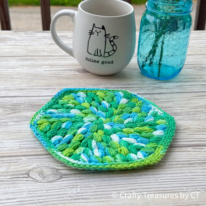 Crochet Puff Trivet/Pot Holder