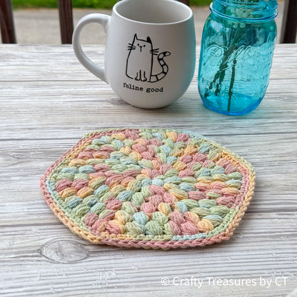 Crochet Puff Trivet/Pot Holder