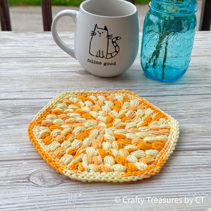 Crochet Puff Trivet/Pot Holder