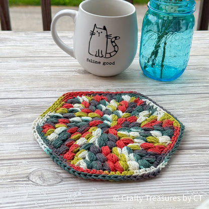 Crochet Puff Trivet/Pot Holder