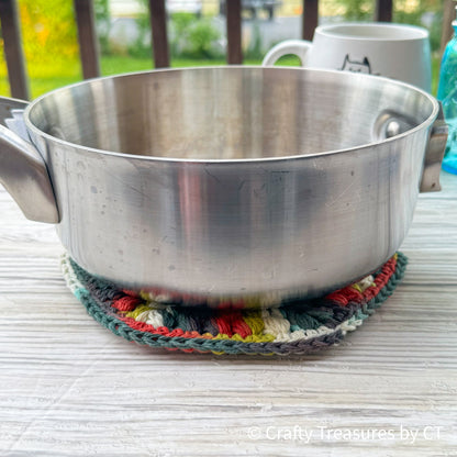 Crochet Puff Trivet/Pot Holder