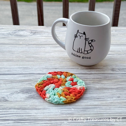Crochet Puff Coaster