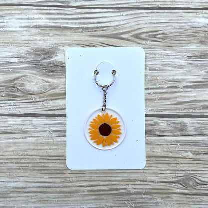 Acrylic Flower Keychain