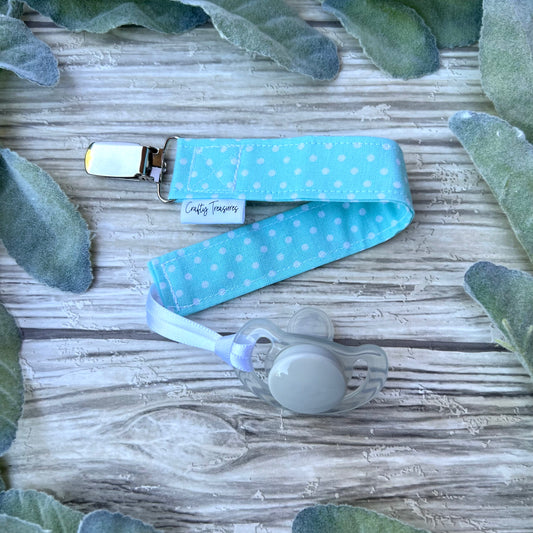 Aqua Dots Pacifier Clip