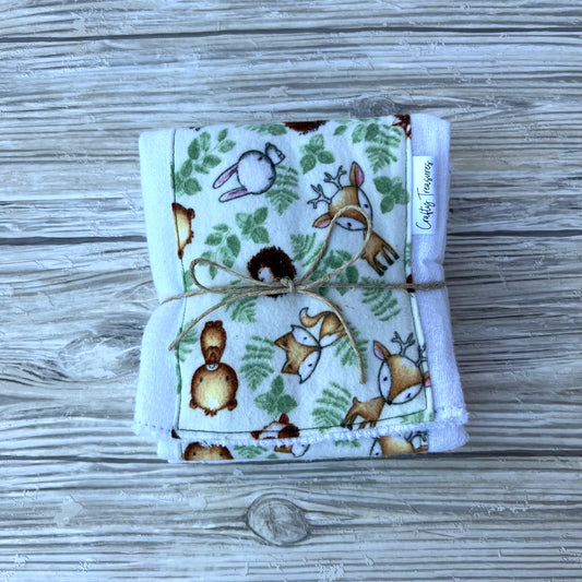 Woodland Animals Burp Cloth Set