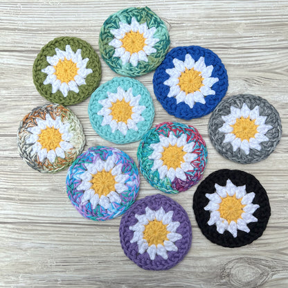 Crochet Daisy Coaster