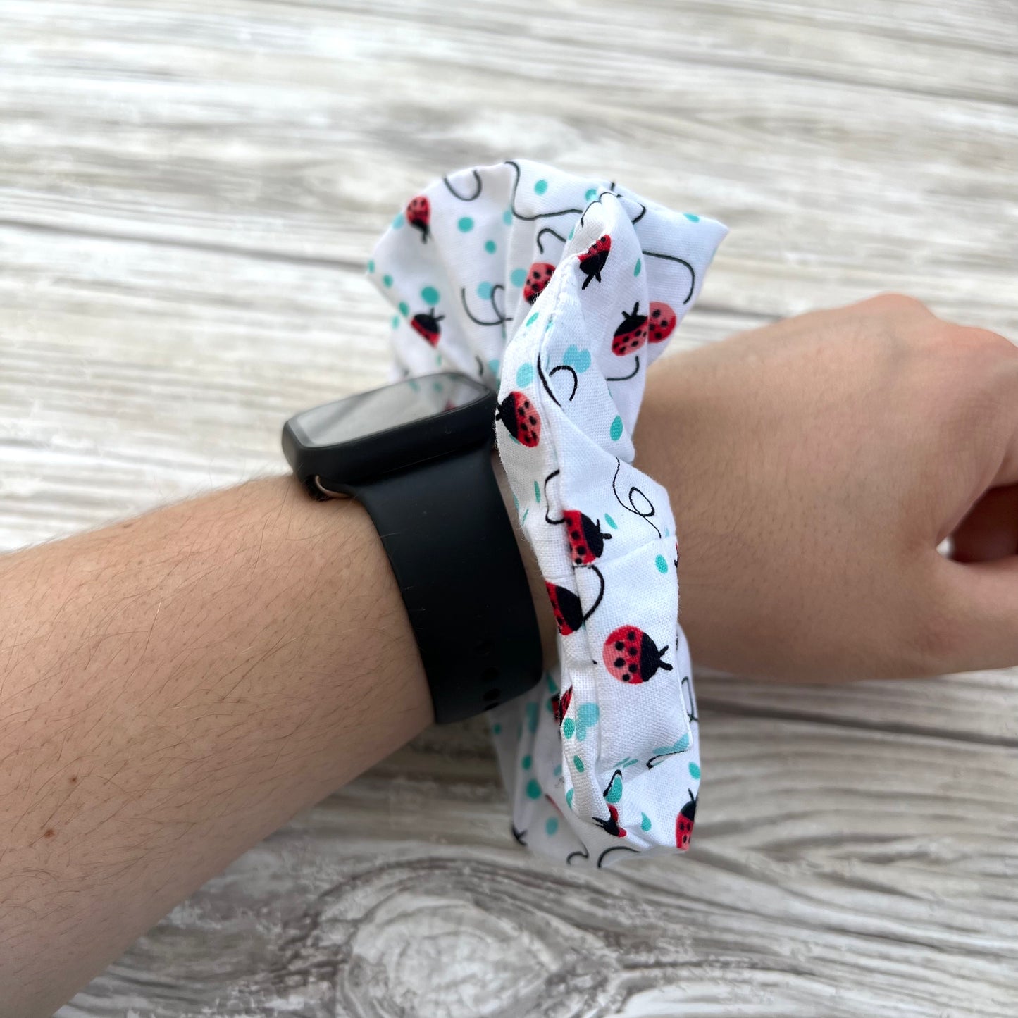 Ladybug Cotton Scrunchie
