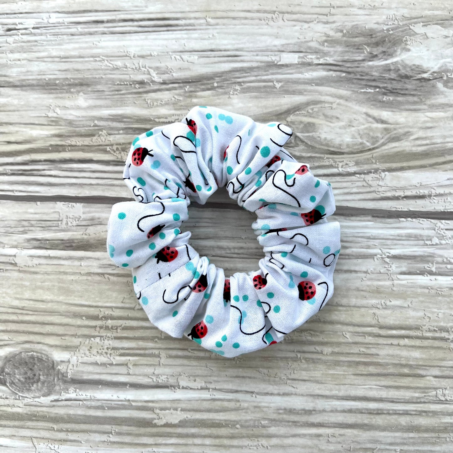 Ladybug Cotton Scrunchie