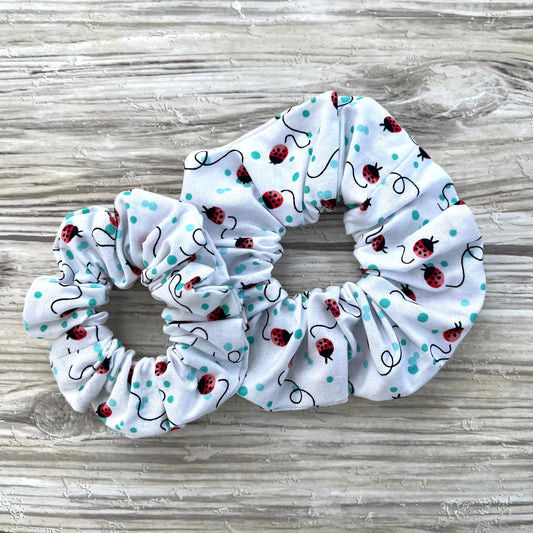 Ladybug Cotton Scrunchie