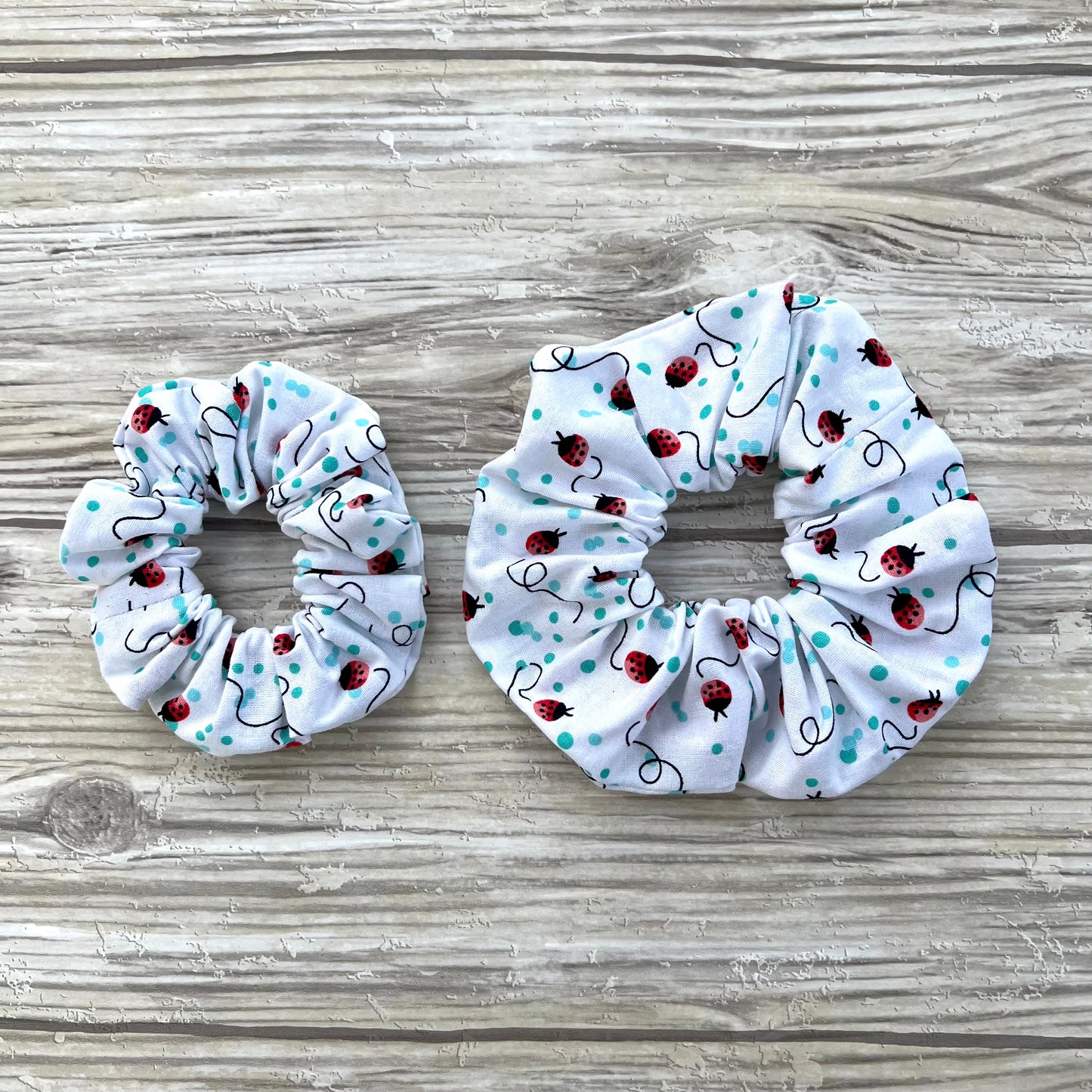 Ladybug Cotton Scrunchie