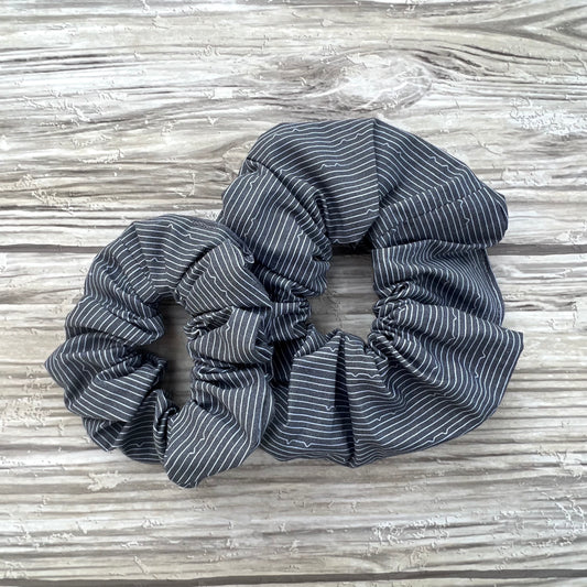Grey Cat Ears Cotton Scrunchie