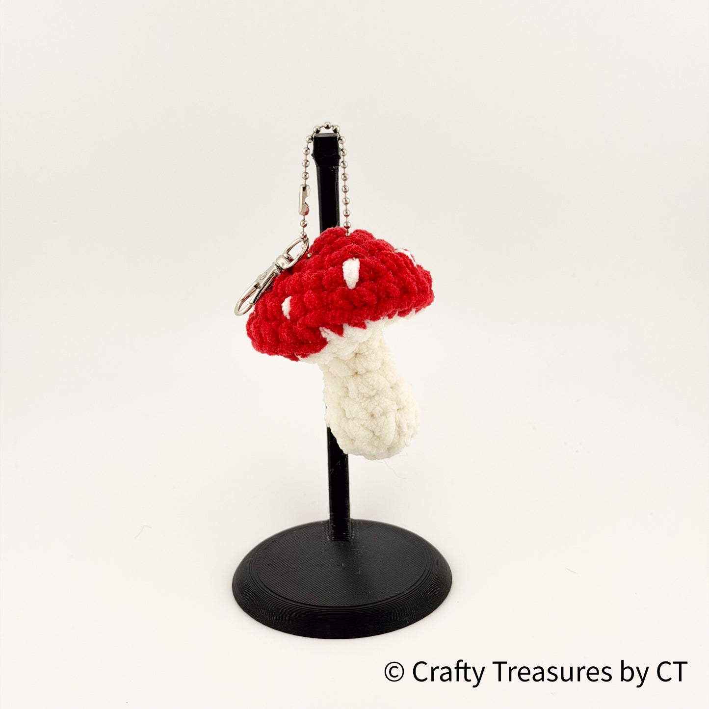 Crochet Mushroom Keychain