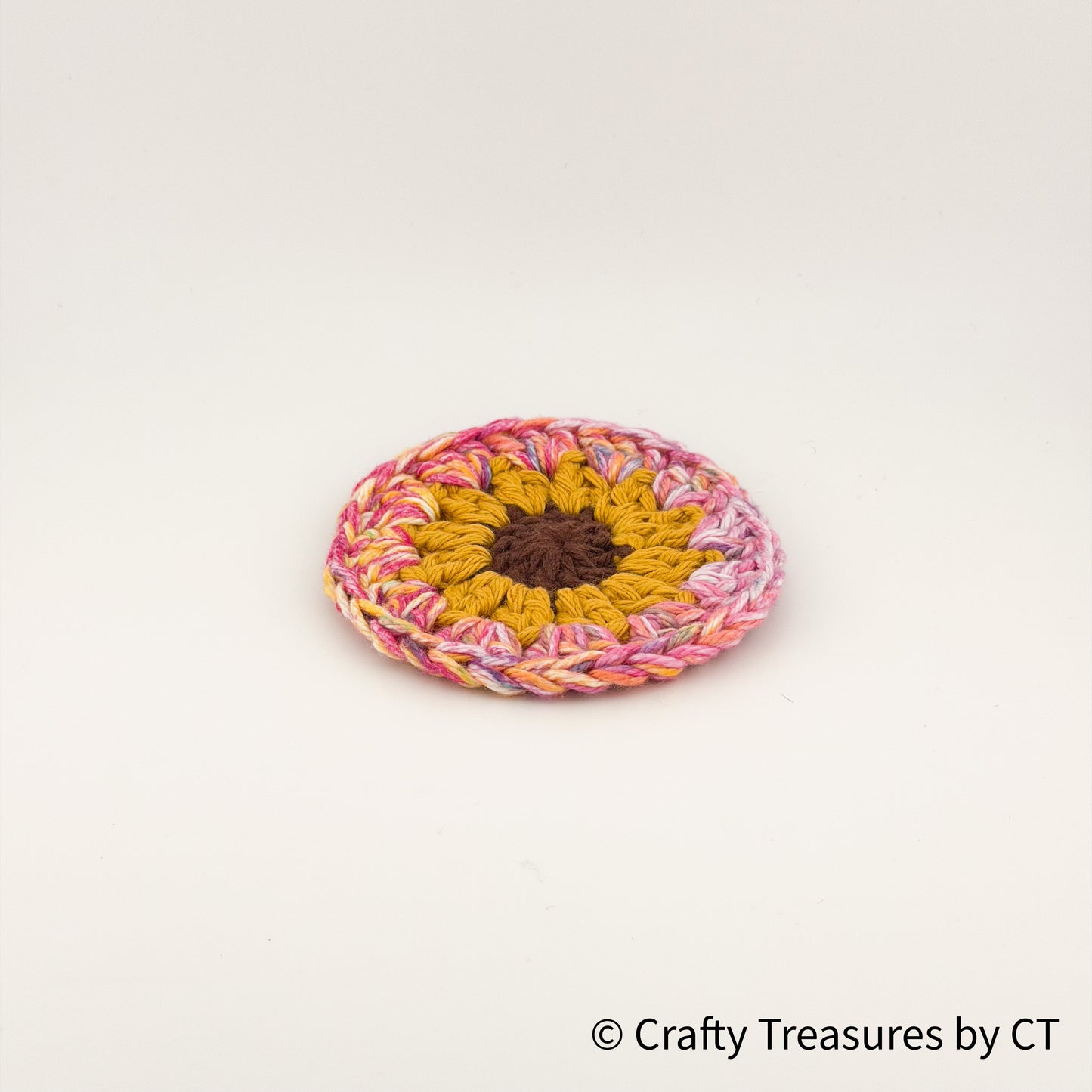 Crochet Sunflower Coaster