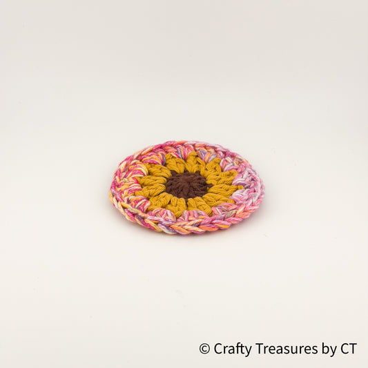 Crochet Sunflower Coaster