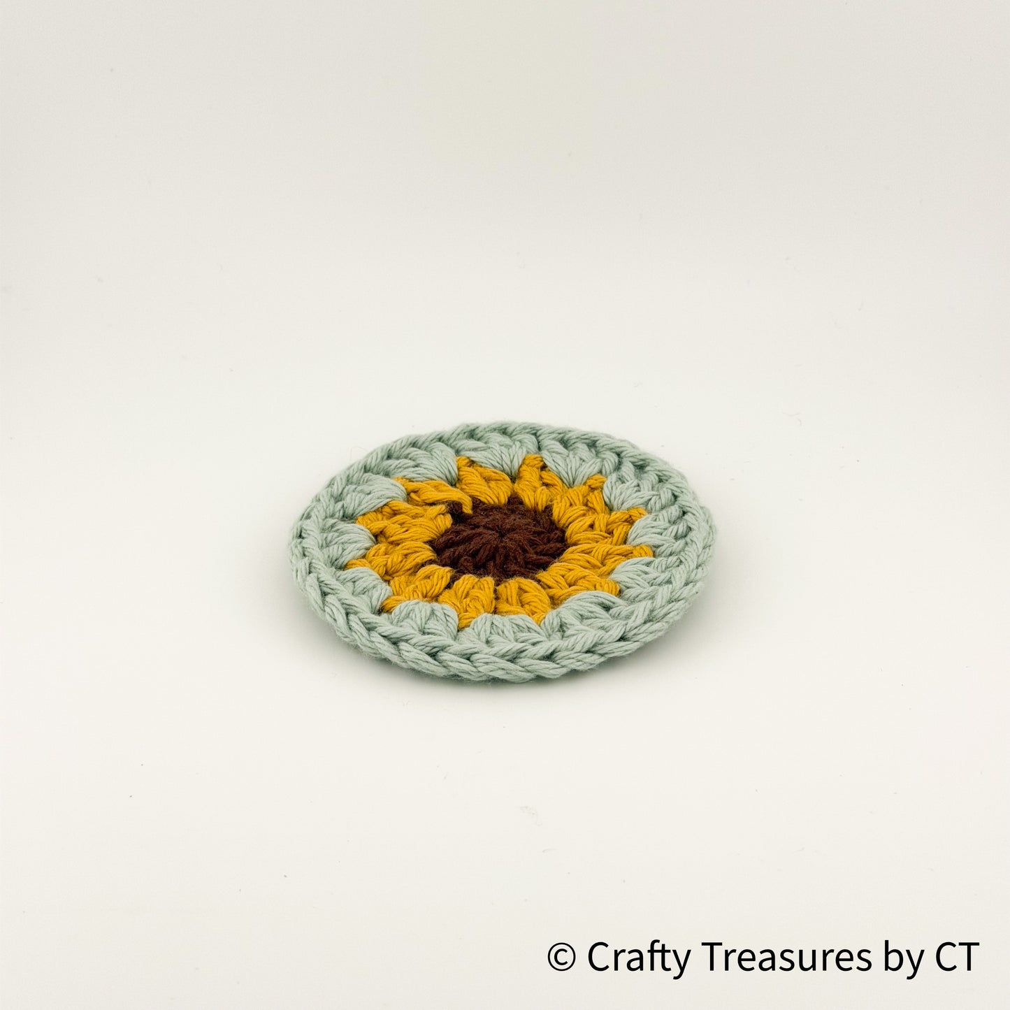Crochet Sunflower Coaster