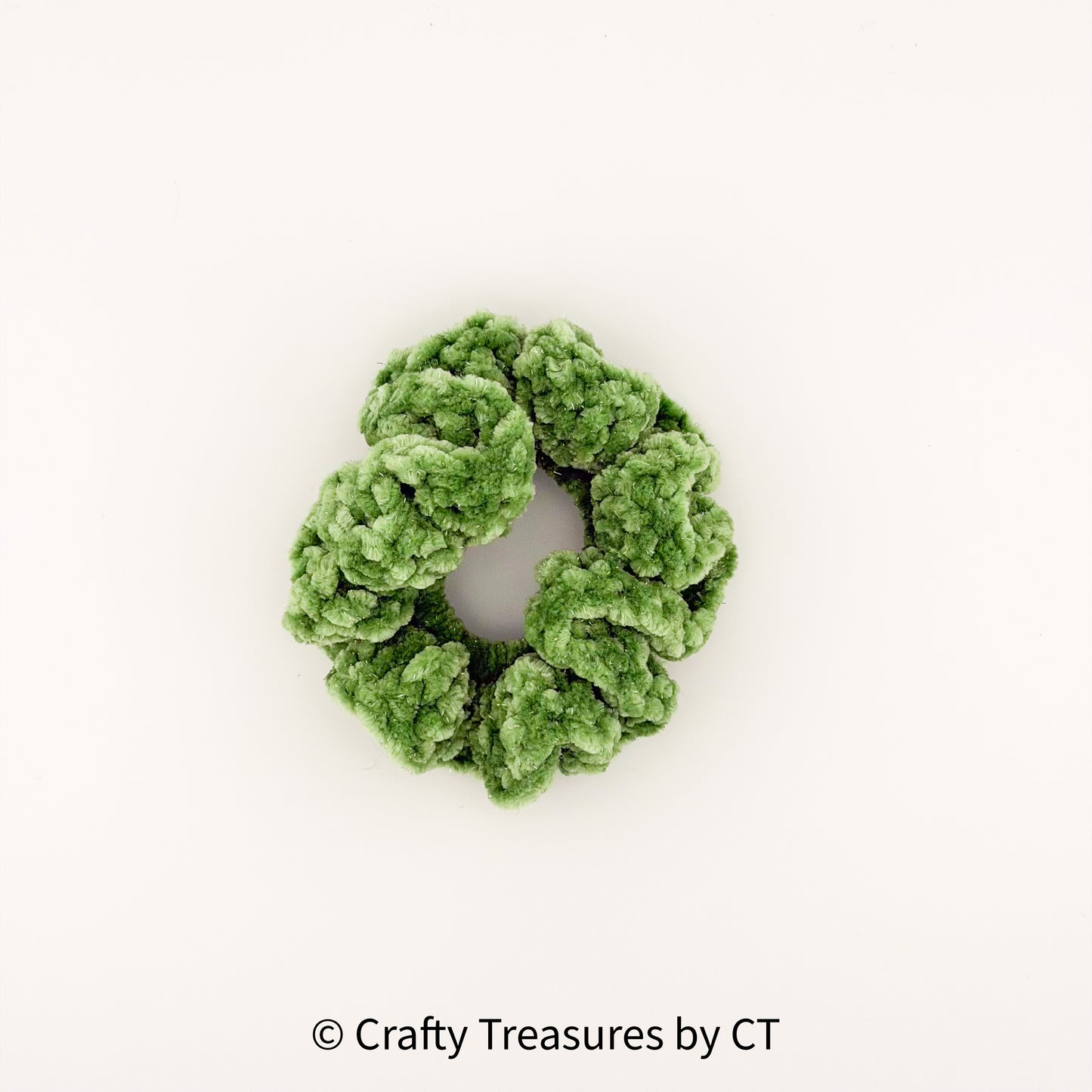Crochet Sparkly Velvet Scrunchie