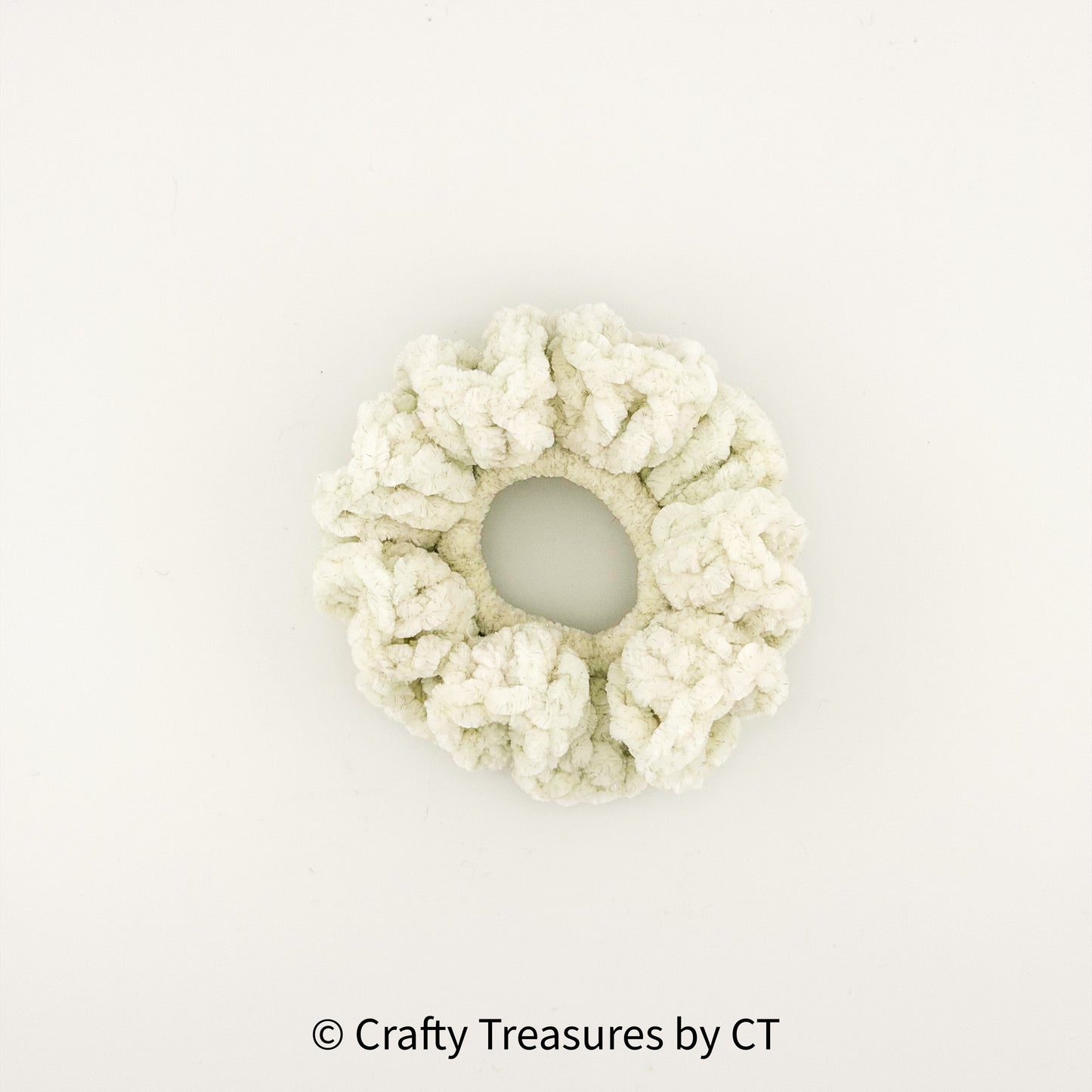 Crochet Sparkly Velvet Scrunchie